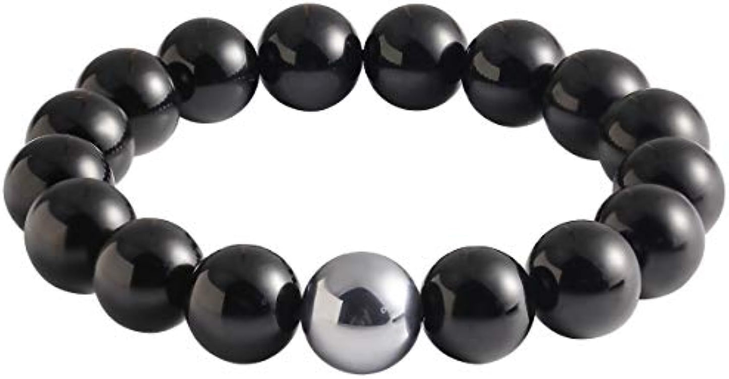 Black Obsidian with Tiger eye Bracelet