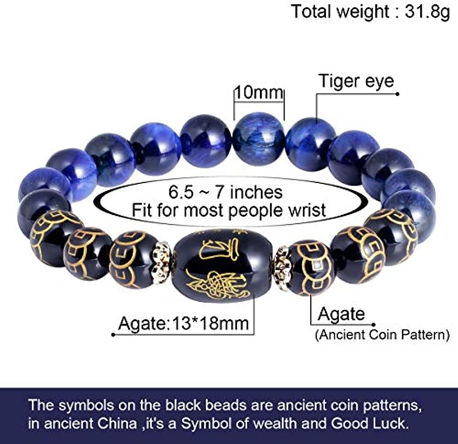 Feng Shui Agate Tiger eye Bracelet