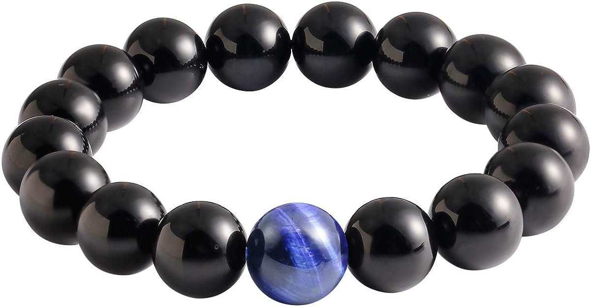 Black Obsidian with Tiger eye Bracelet