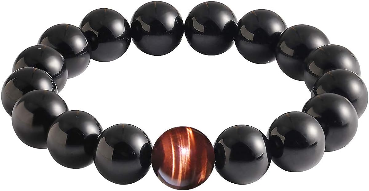 Black Obsidian with Tiger eye Bracelet