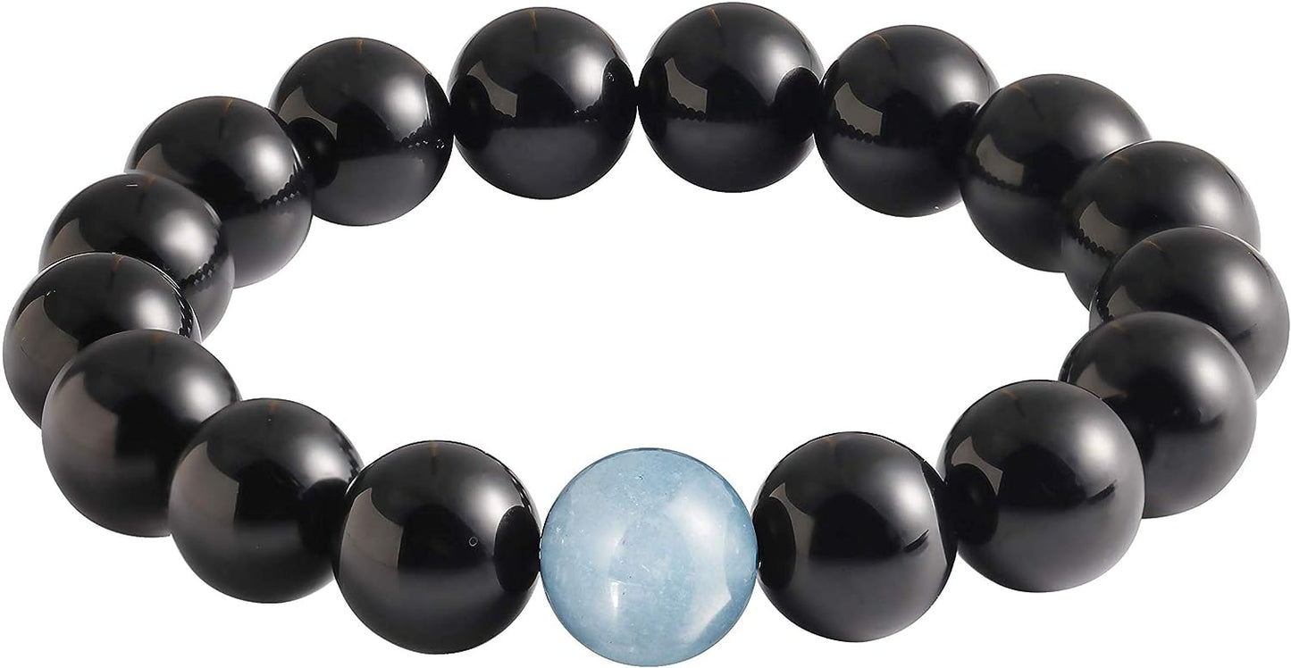 Black Obsidian with Tiger eye Bracelet