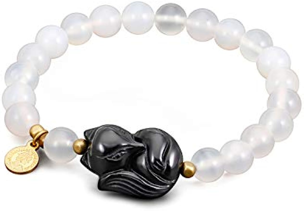 Black Obsidian Chalcedony Bracelet