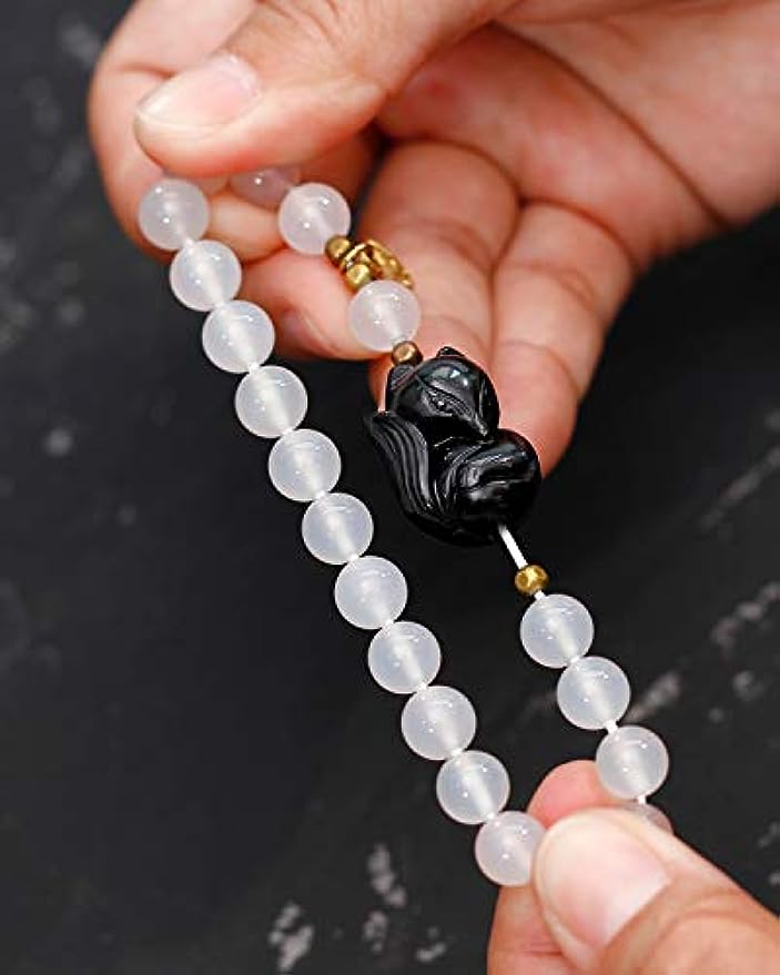 Black Obsidian Chalcedony Bracelet