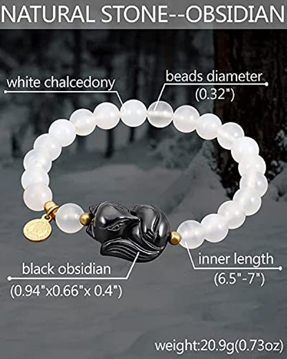Black Obsidian Chalcedony Bracelet