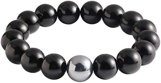 Black Obsidian with Tiger eye Bracelet
