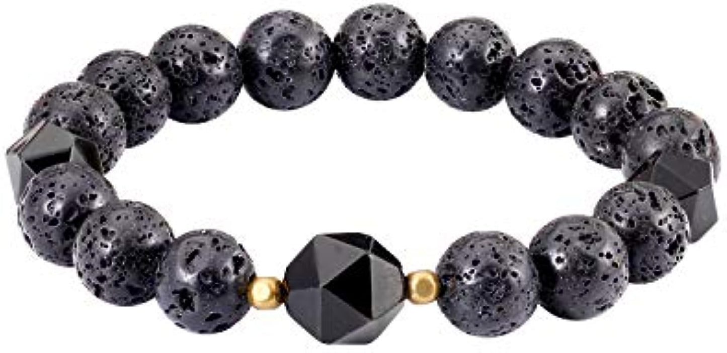 Lava Rock Obsidian Bracelet