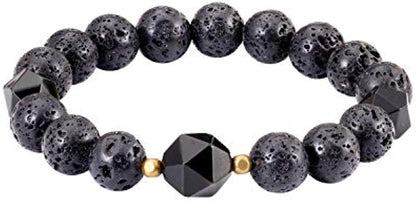 Lava Rock Obsidian Bracelet