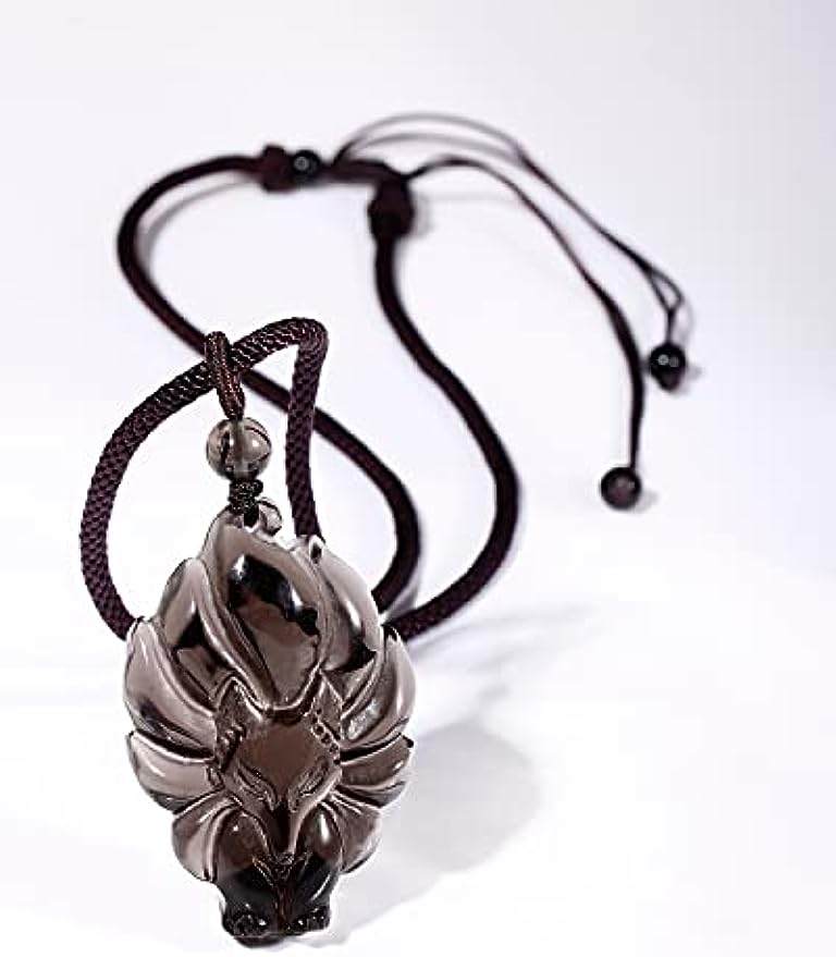 Obsidian Fox Necklace