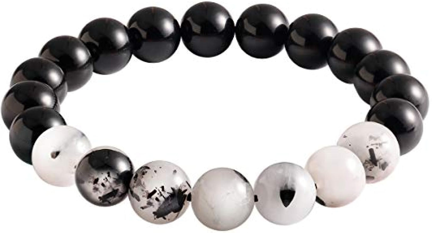 Black Obsidian with Gemstone Bracelet