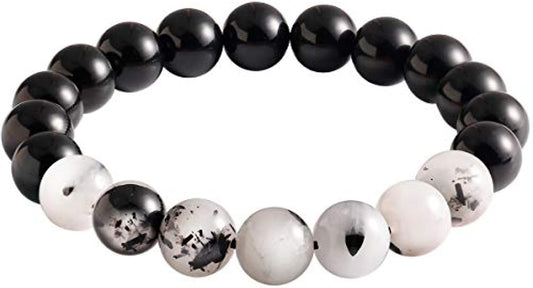 Black Obsidian with Gemstone Bracelet