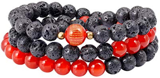Lava Rock Agate Natural Stone Bracelet