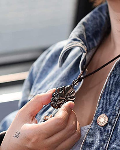 Obsidian Fox Necklace