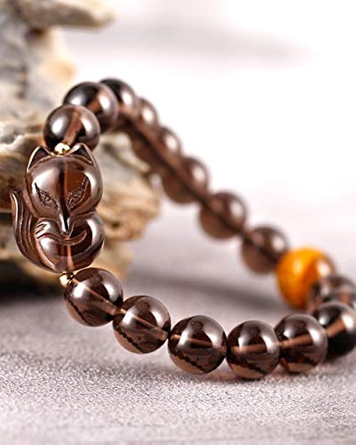 Fox Ice Obsidian Bracelet Engraved In Sanskrit Six-word Lucky Bracelet