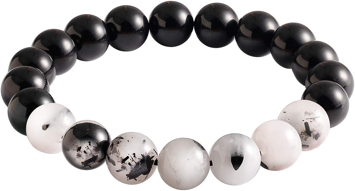 Black Obsidian with Gemstone Bracelet