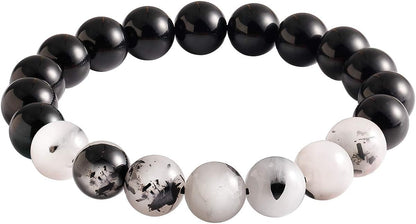 Black Obsidian with Gemstone Bracelet