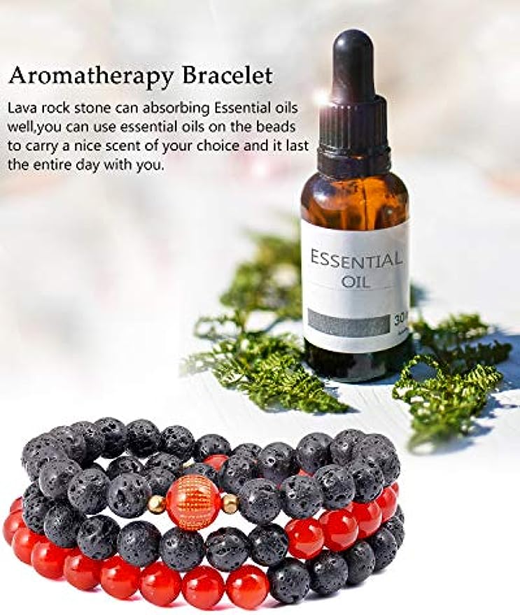 Lava Rock Agate Natural Stone Bracelet
