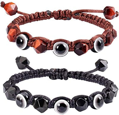 Evil Eye  Obsidian Bracelet/Amulet