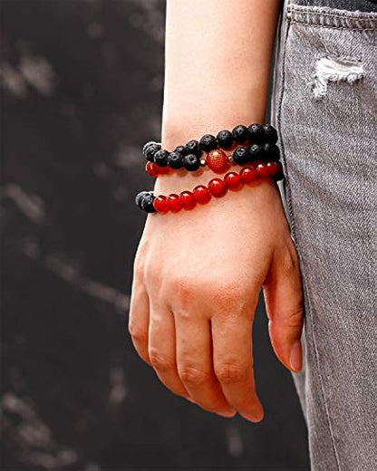 Lava Rock Agate Natural Stone Bracelet