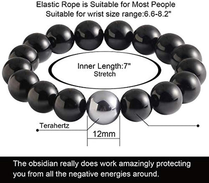 Black Obsidian with Tiger eye Bracelet